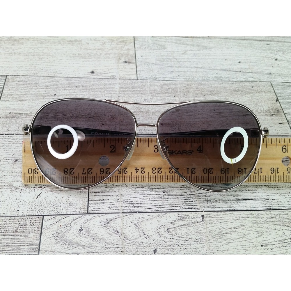 Coach Sunglasses 901511 black/silver Aviator 58-11 135 2N HC 7059 L138 Glasses - Picture 10 of 11